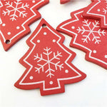 Natural Wood Christmas Tree Ornaments ( 10 pcs ) - Christmas Santa