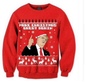 Make Christmas Great Again Sweater | Donald Trump Sweater - Christmas Santa