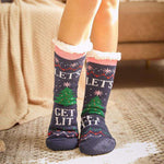 Thick plush christmas socks - Christmas Santa