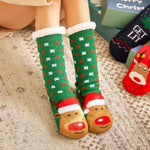 Thick plush christmas socks - Christmas Santa
