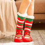 Thick plush christmas socks - Christmas Santa