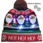 LED Christmas Beanie Hats - Christmas Santa