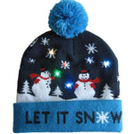 LED Christmas Beanie Hats - Christmas Santa