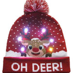 LED Christmas Beanie Hats - Christmas Santa