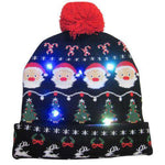 LED Christmas Beanie Hats - Christmas Santa