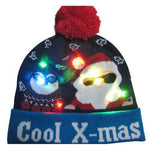 LED Christmas Beanie Hats - Christmas Santa