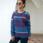 Knitted snowflake sweater | Christmas sweater - Christmas Santa