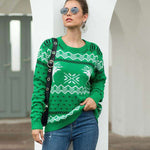 Knitted snowflake sweater | Christmas sweater - Christmas Santa