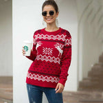 Knitted snowflake sweater | Christmas sweater - Christmas Santa