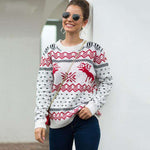 Knitted snowflake sweater | Christmas sweater - Christmas Santa