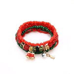 Natural Stone Crystal Christmas Bracelet - Christmas Santa