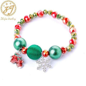 Beaded christmas bracelet - Christmas Santa