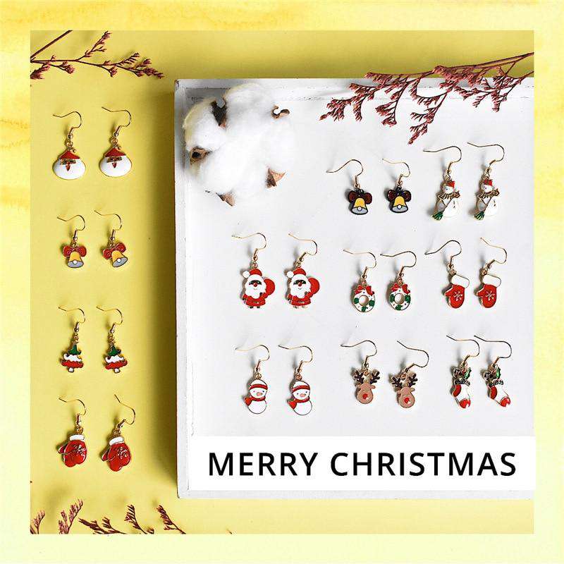 Cute christmas earrings - Christmas Santa