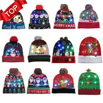 LED Christmas Beanie Hats - Christmas Santa