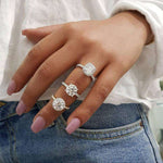 Zircon crystal ring for gift - Christmas Santa