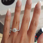 Zircon crystal ring for gift - Christmas Santa